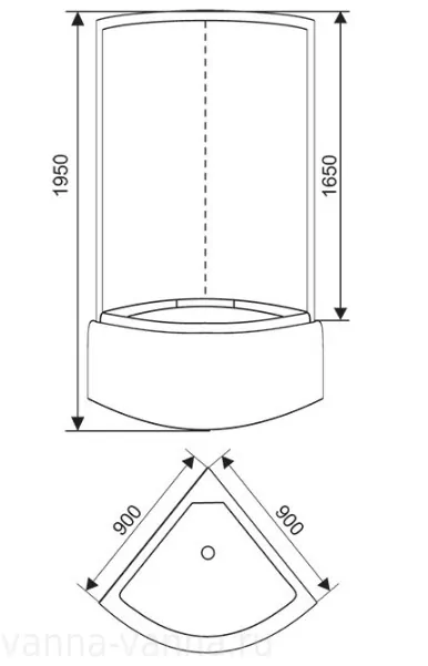 Душевая кабина Arcus Style S-02G 90х90 без крыши