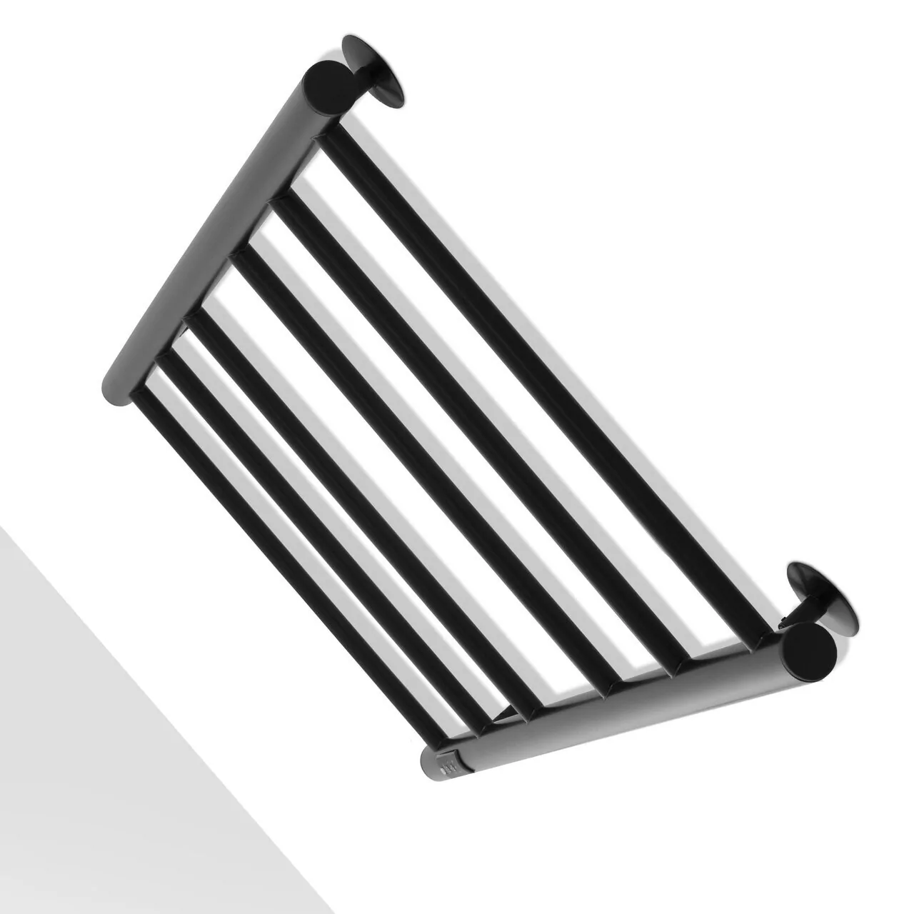 Полотенцесушитель электрический Energy Round 900x400 с таймером, черный матовый