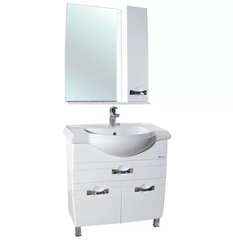 Мебель для ванной Bellezza Абрис 65 см комплект, напольный, белый