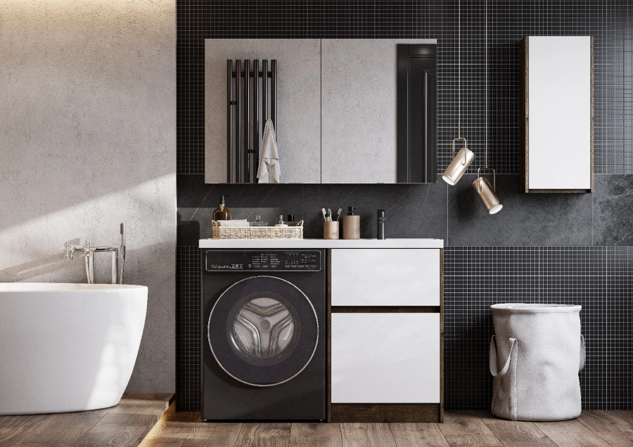 Тумба под раковину AQUATON Лондри 60, Дуб Рустикальный/белый