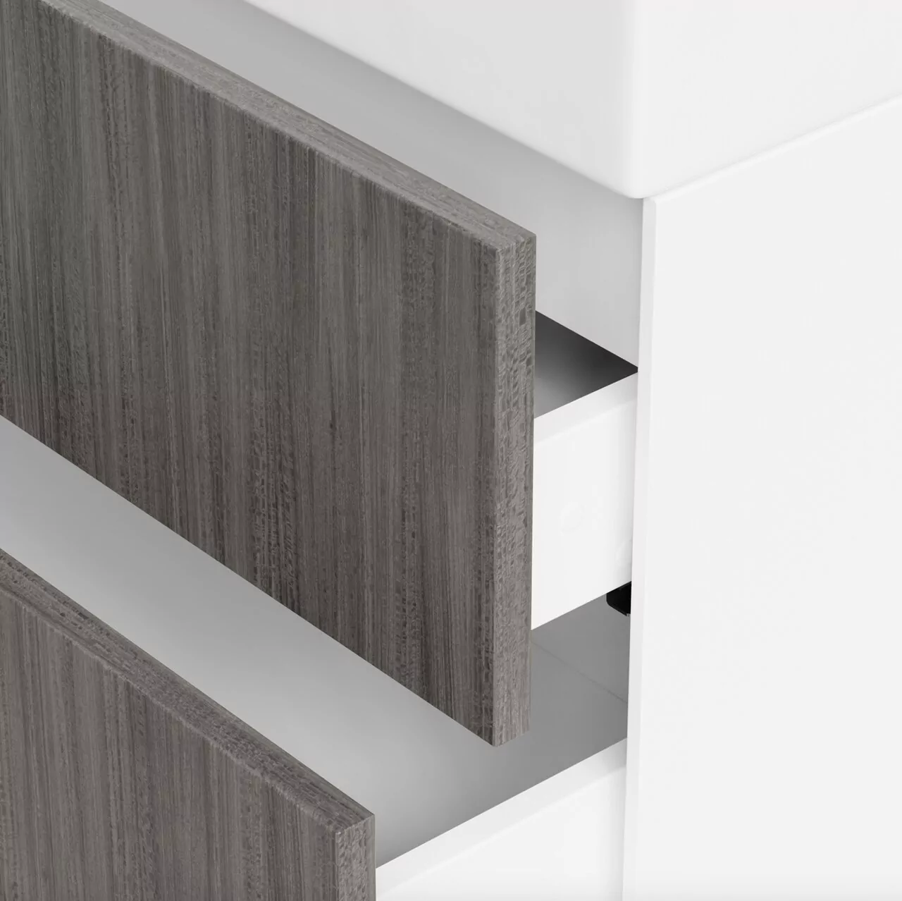 Тумба подвесная Vod-ok Эвкалипт 85 с раковиной Stance 85, эвкалипт серый