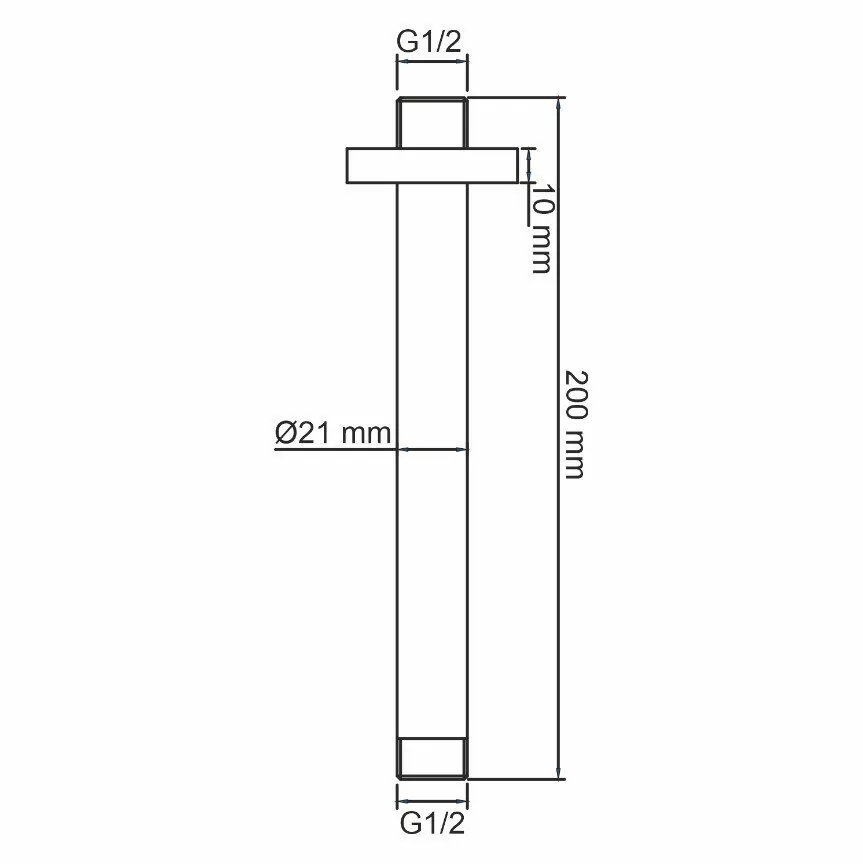 Потолочный излив для душа Wasserkraft A234 глянцевое золото