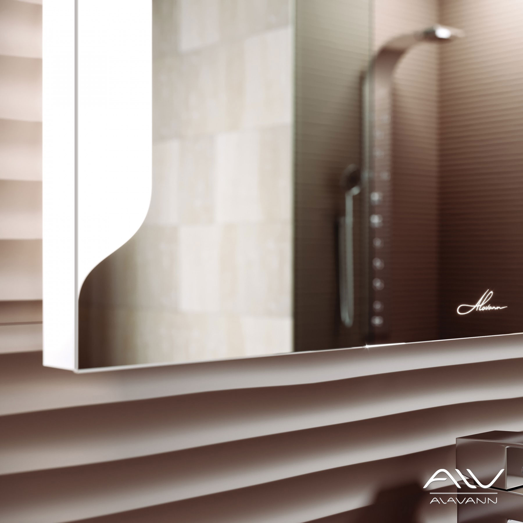 Зеркало Alavann Teneri 70 свет, кнопочный выключатель