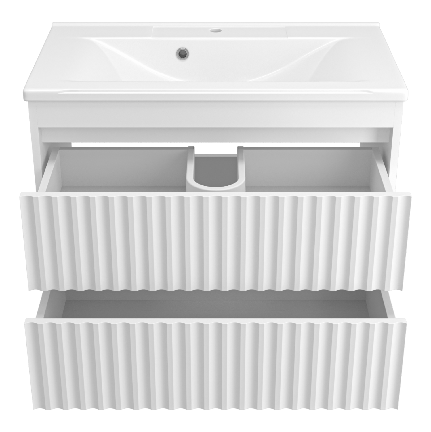 Тумба с раковиной Brevita Balaton 80 подвесная, белый