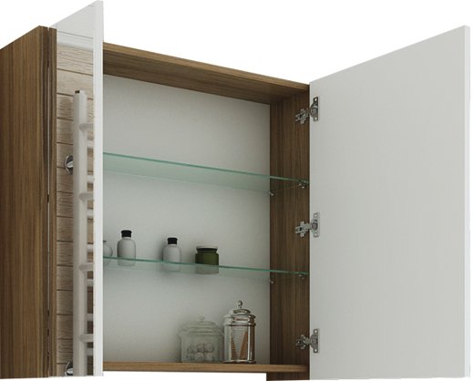 Зеркало-шкаф Sanflor Ларго 70 R вяз швейцарский