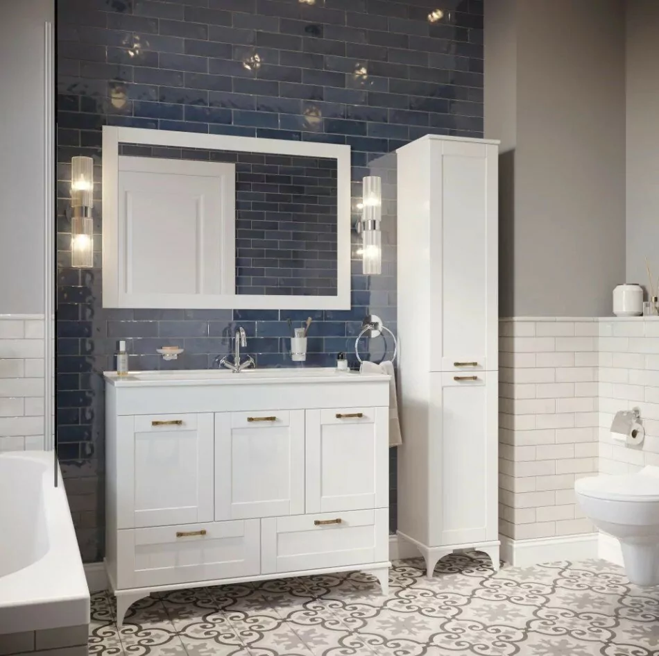 Пенал Sanflor Ванесса 35 R напольный, белый