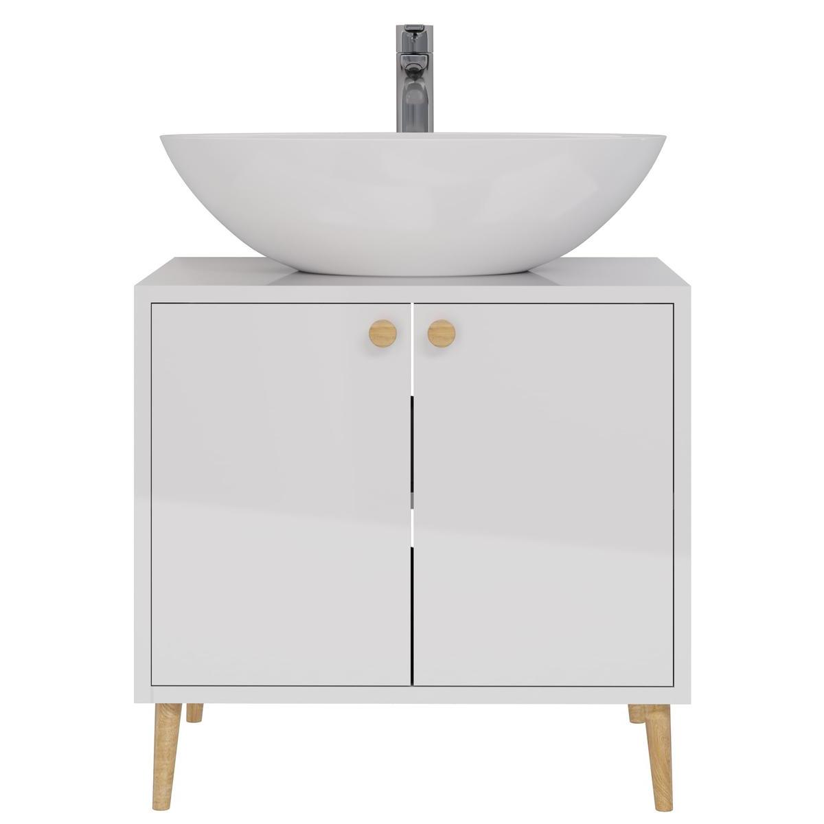 Тумба с раковиной напольная Dreja Luno 60 см, белый