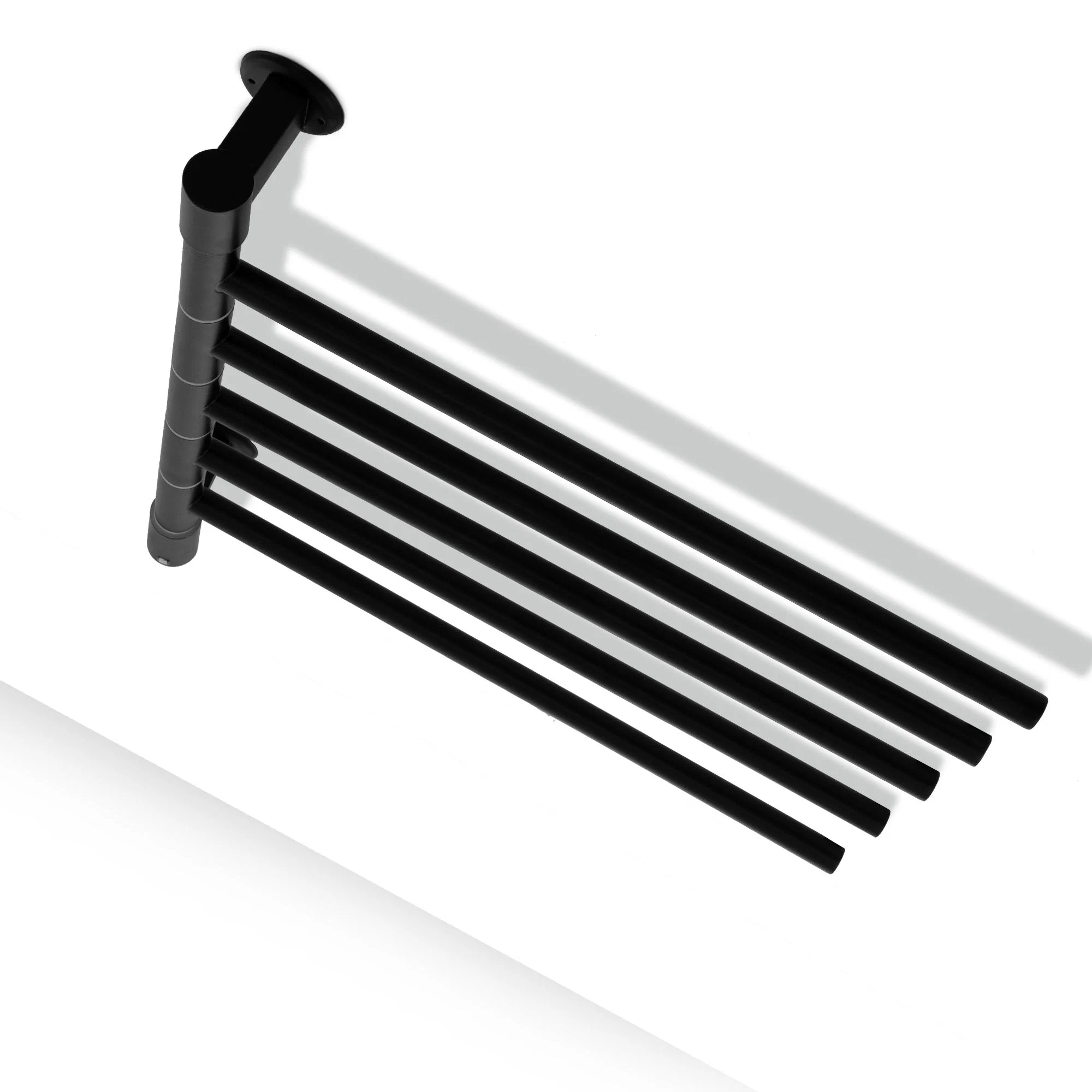 Полотенцесушитель электрический Energy I - G5 черный матовый, поворотные секции, скрытое/наружное подключение