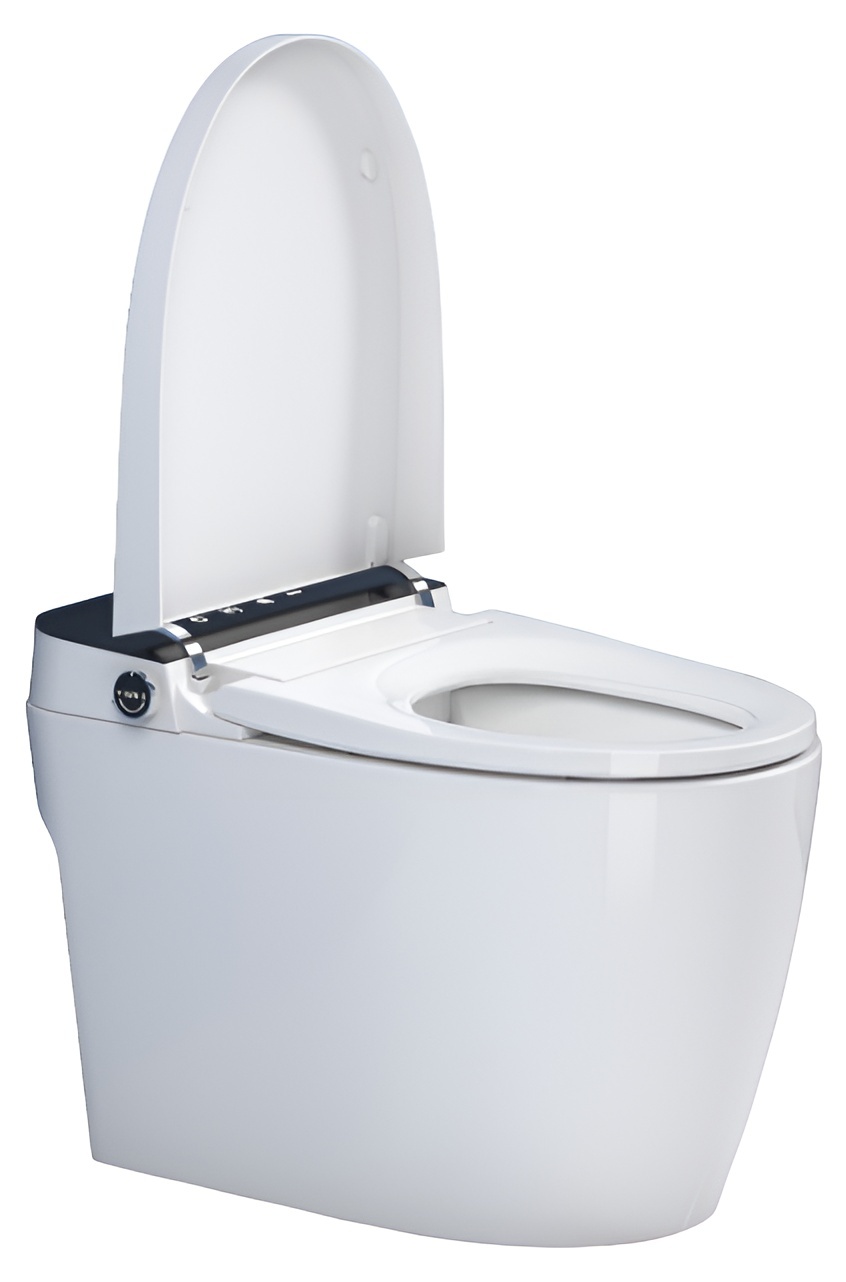 Унитаз SantiLine SL-5034 электронный с биде, напольный, приставной, белый