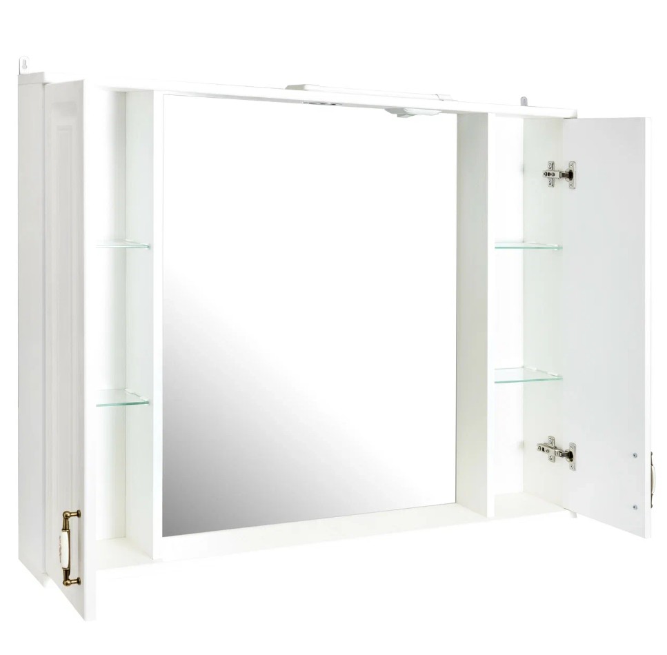 Зеркало-шкаф Stella Polar Кармела 105/С, ольха белый