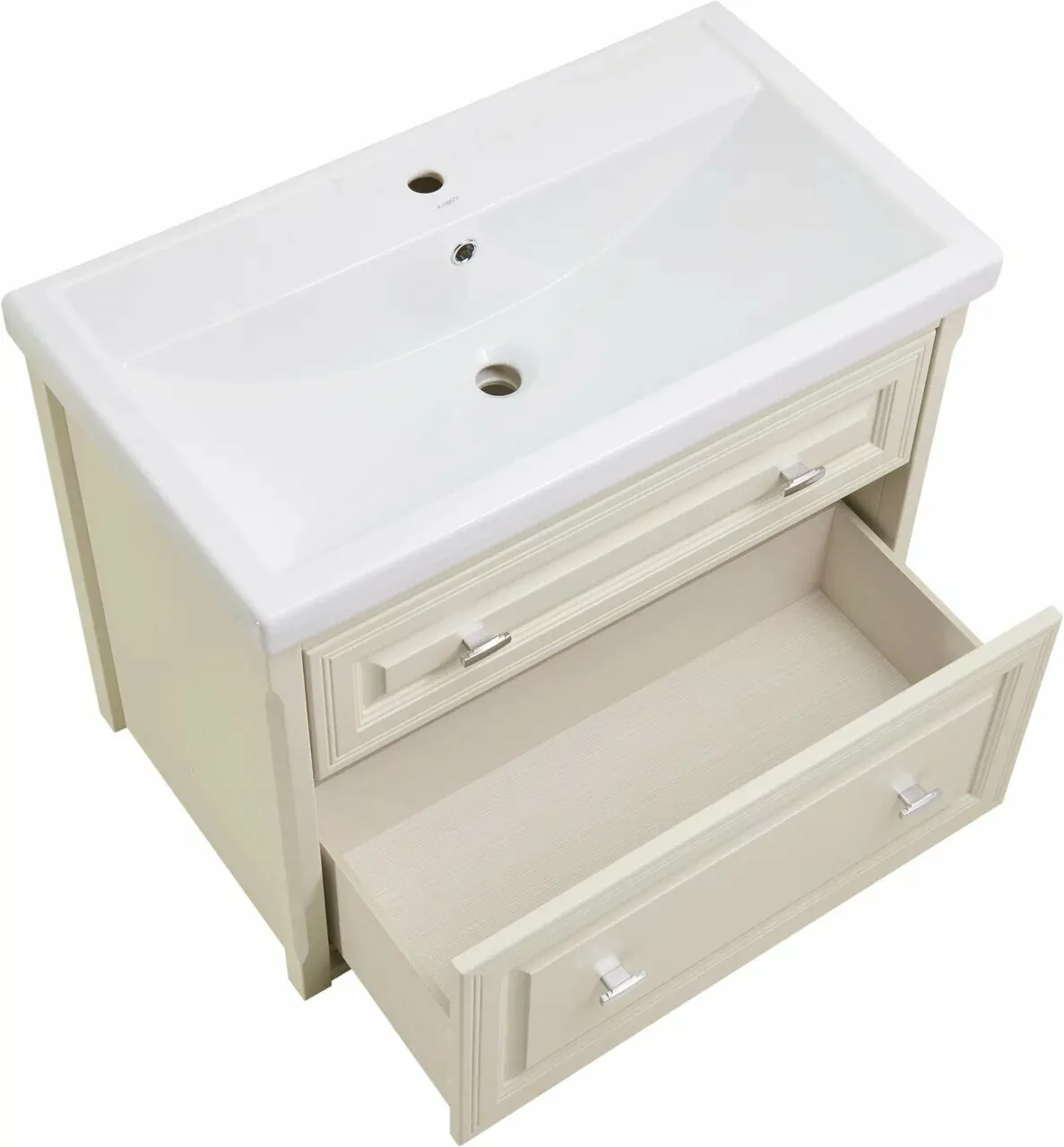 Тумба с раковиной Asb-Woodline Кастелло 80 подвесная, бежевый