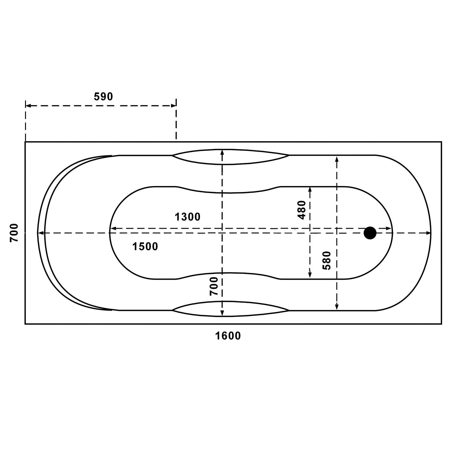 Ванна Relisan Eco Plus Мега 160х70