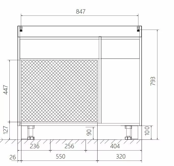 Тумба напольная 1Marka Соната 90Н с раковиной Анита 90, 2 ящика, 1 дверь, с корзиной, белый от магазина Vanna-Vanna.ru!