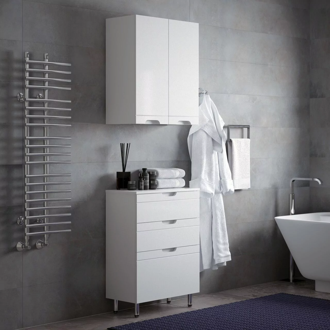 Шкаф навесной Corozo Лея 55 белый