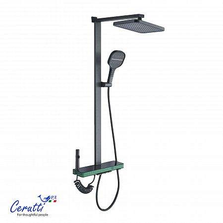 Душевая стойка Ceruttispa NANNI графит