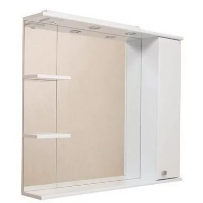 Зеркало с шкафчиком Onika Эльбрус 90.02 R свет, белый