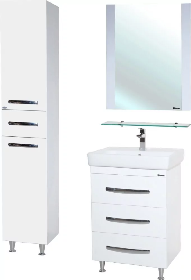 Мебель для ванной Bellezza Рокко 50 комплект, напольный, белый