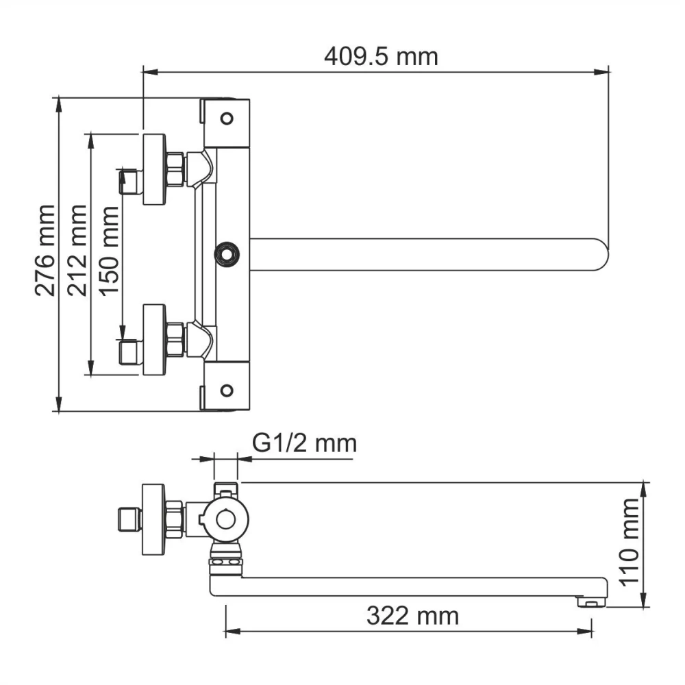 Смеситель для ванны WasserKraft Berkel 4822L с хром от магазина Vanna-Vanna.ru!