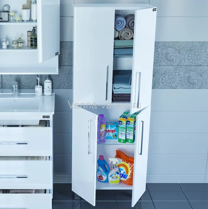 Пенал Санта Вегас 60 напольный, белый