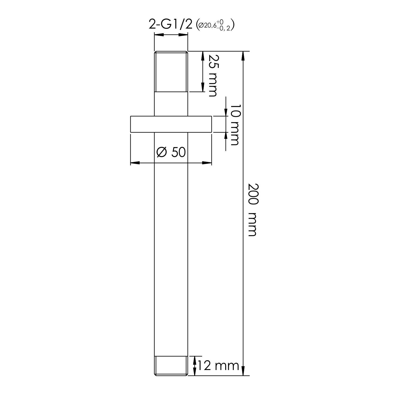 Потолочный излив для душа Wasserkraft A353 золото матовое