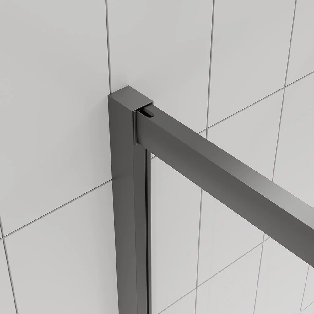 Душевой угол Veconi Evo 300 GR 1200х900x1950, графит брашинг, прозрачное стекло