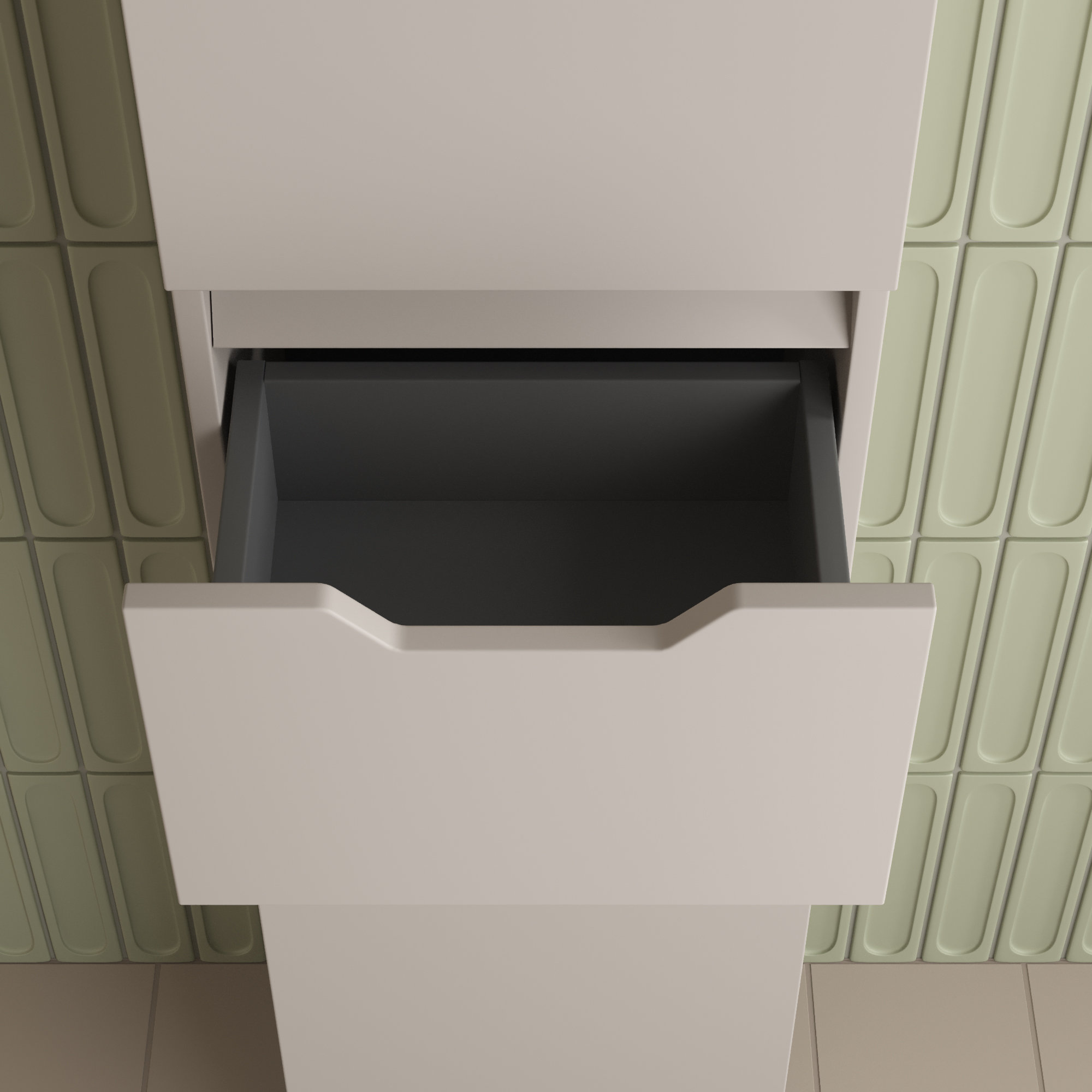 Пенал Style Line Остин 36 R, напольный, 1 ящик, крем