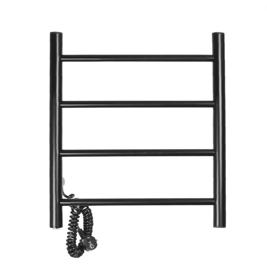 Полотенцесушитель электрический Domoterm Классик 109-4 50х50 EK L левый, черный матовый