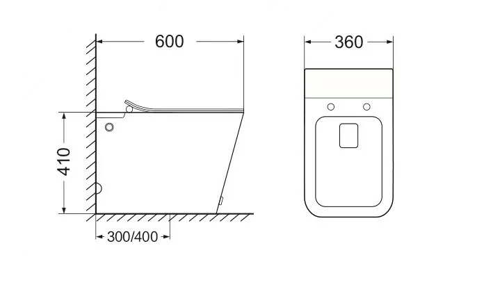 Унитаз SantiLine SL-5033МВ напольный, импульсный, черный матовый