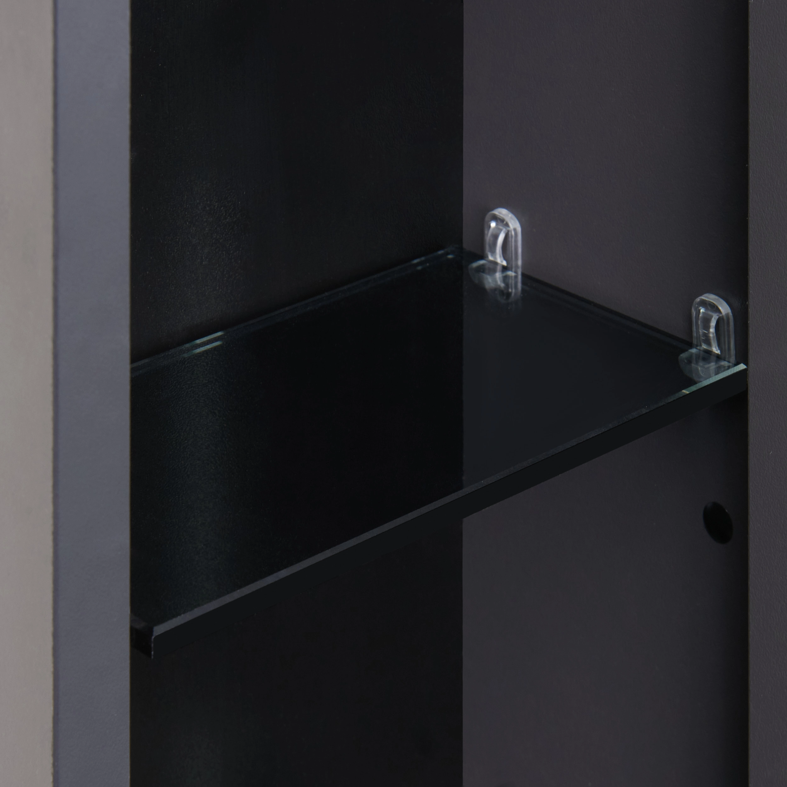 Зеркало-шкаф Aquaton Ар-Деко 105 Серый Кобальт