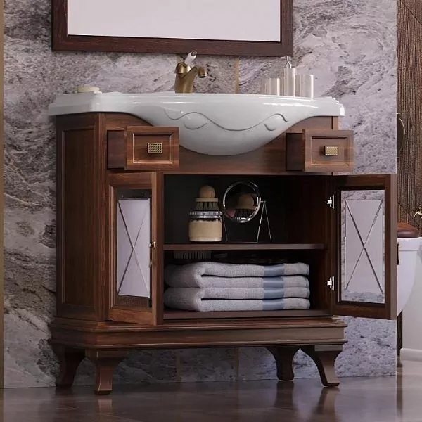 Тумба с раковиной Opadiris Борджи 85 светлый орех