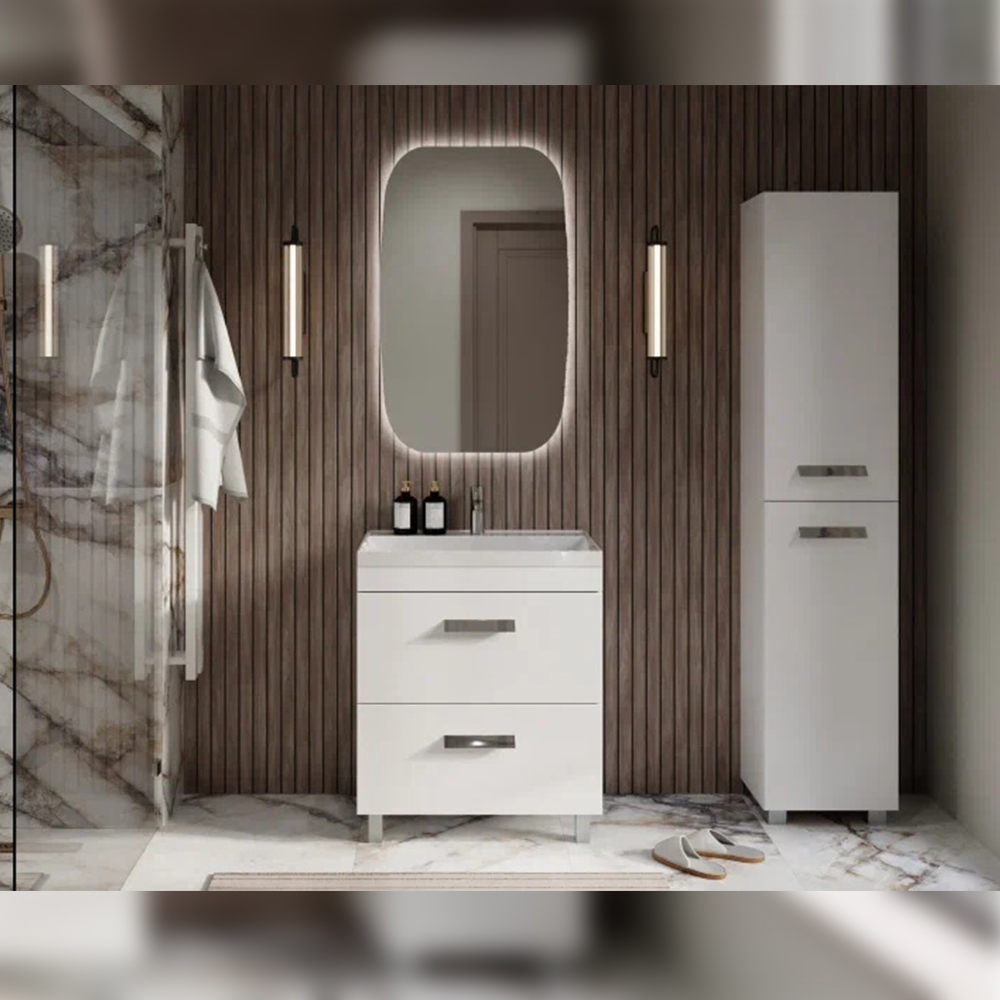 Пенал Velvex Orlando 40 см, белый матовый