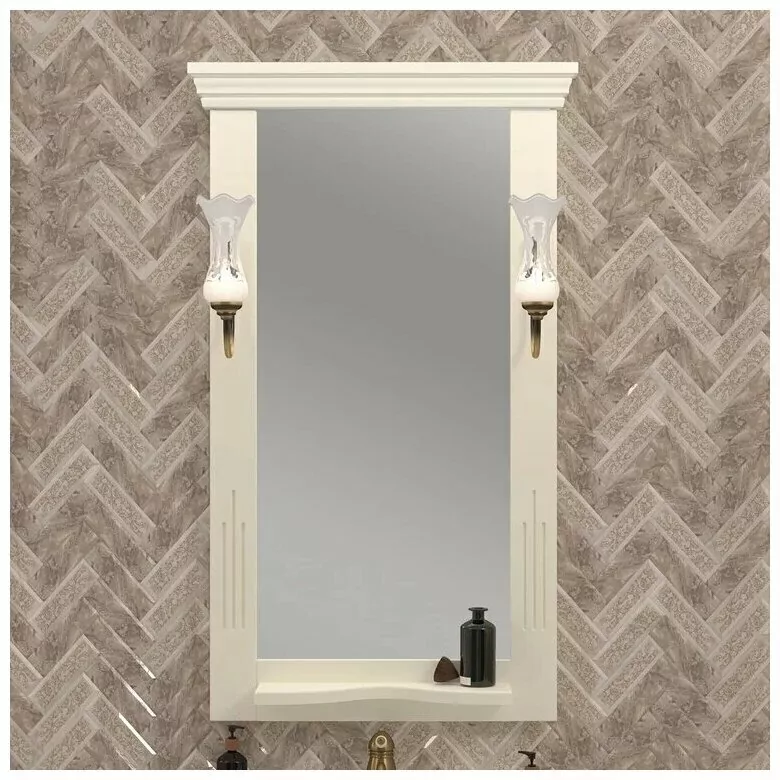 Зеркало Opadiris Риспекто 55 свет, слоновая кость