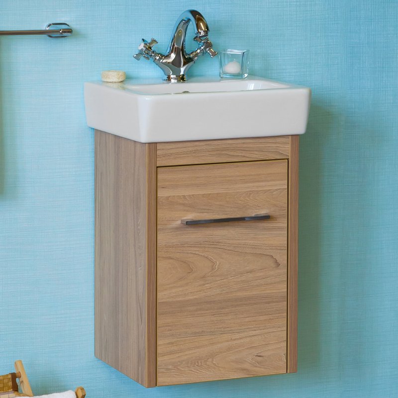 Тумба с раковиной Sanflor Ларго 40 подвесная, вяз швейцарский