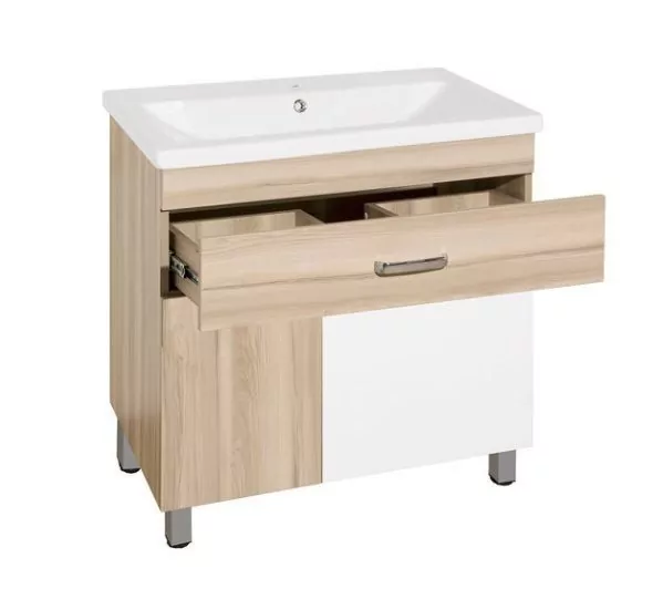 Мебель для ванной Style Line Ориноко 80 б/к, комплект, напольный, белый/ориноко