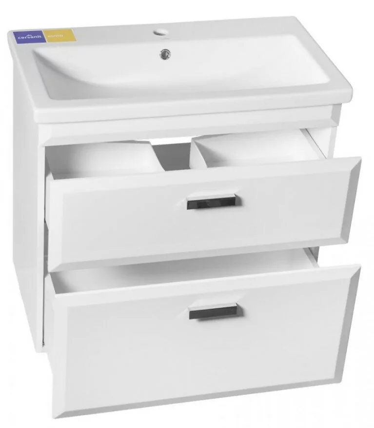 Тумба с раковиной Style Line Лотос 80 Люкс Plus подвесная белая