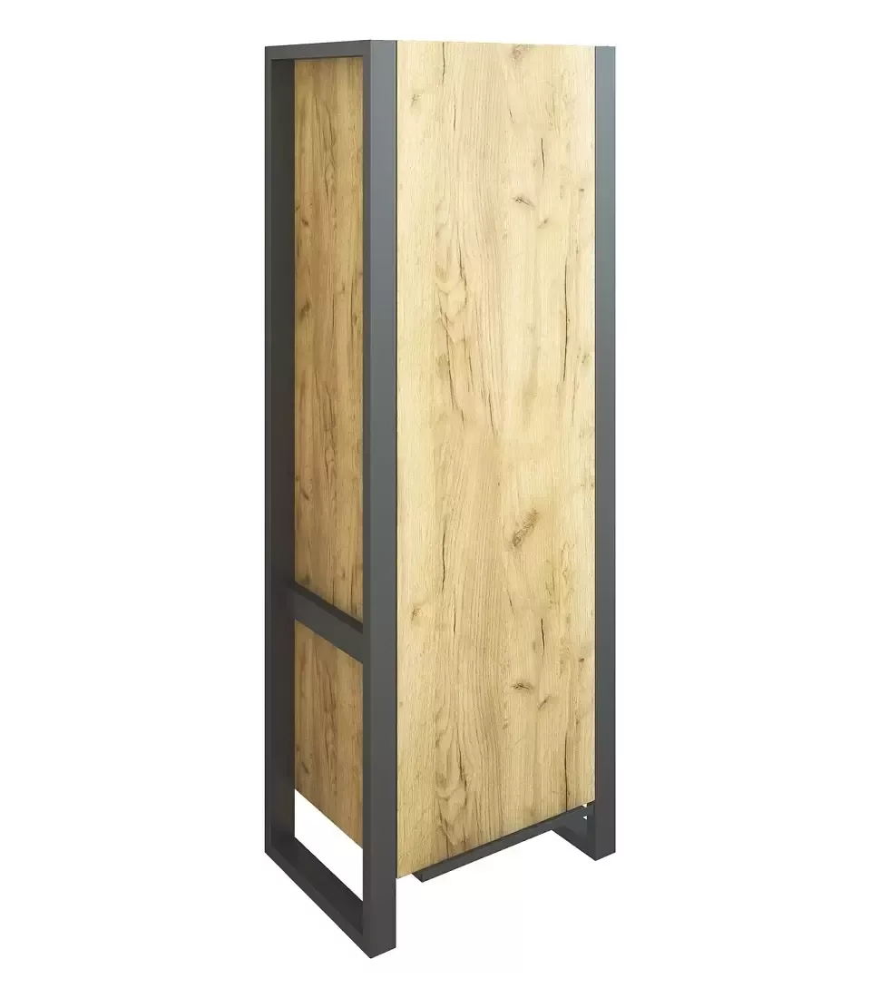 Пенал Sanflor Гард 40 R подвесной, дуб крафт золотой/черный