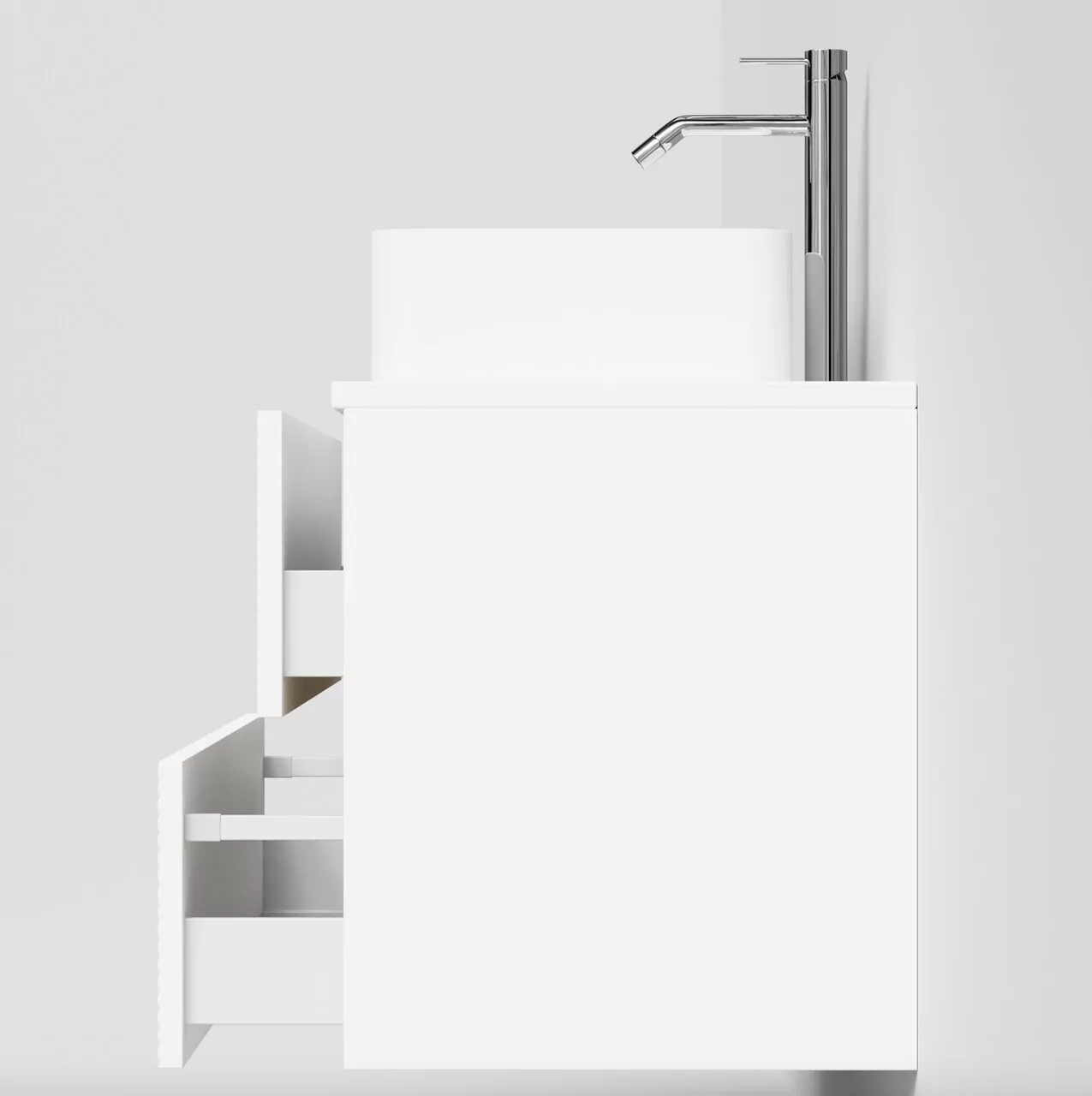 Тумба подвесная Vod-ok Аурум 100 с раковиной Олимпия 560, белый + 7 цветов от магазина Vanna-Vanna.ru!