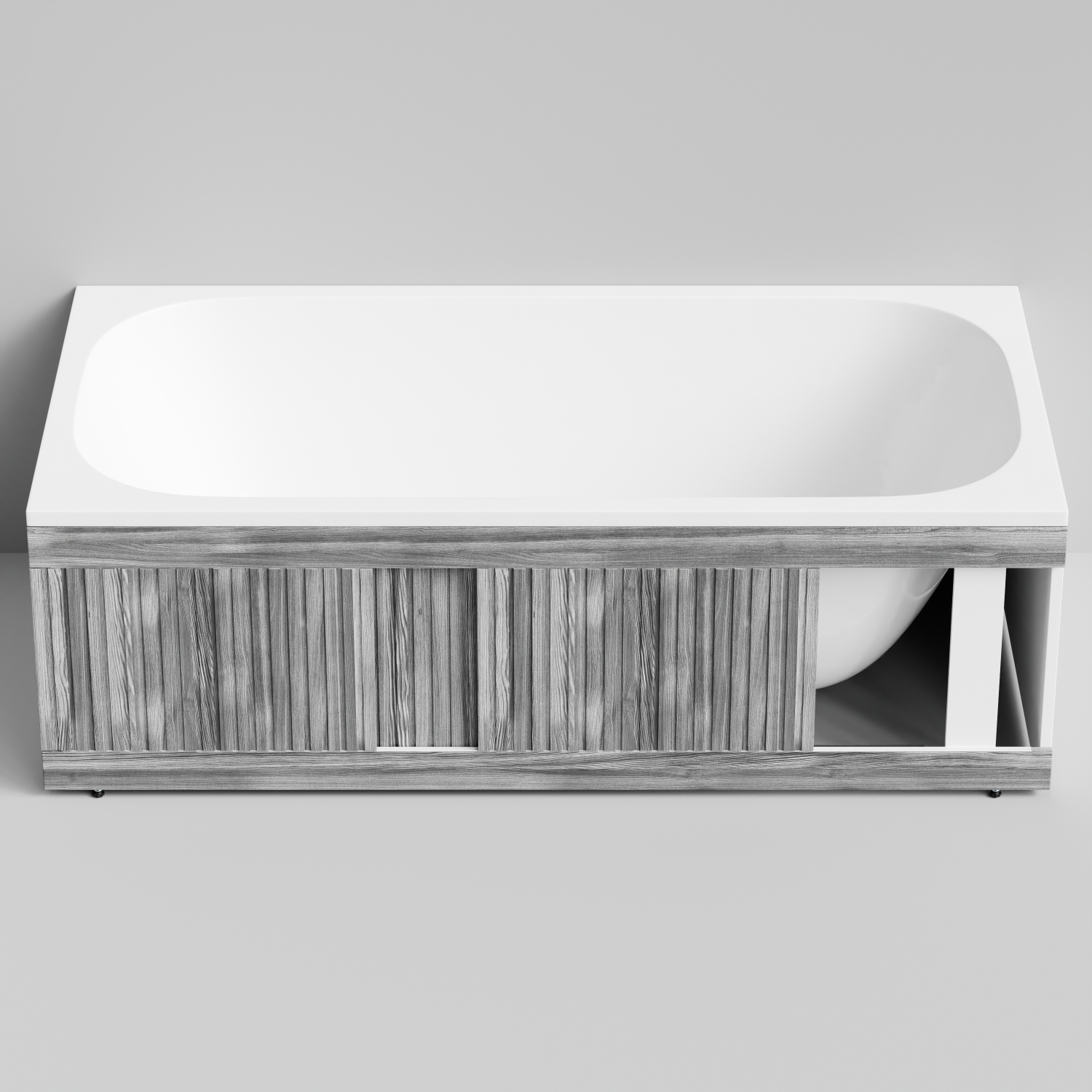 Экран под ванну Vod-ok Тач 170 раздвижной Лиственница структурная контрастно-серая