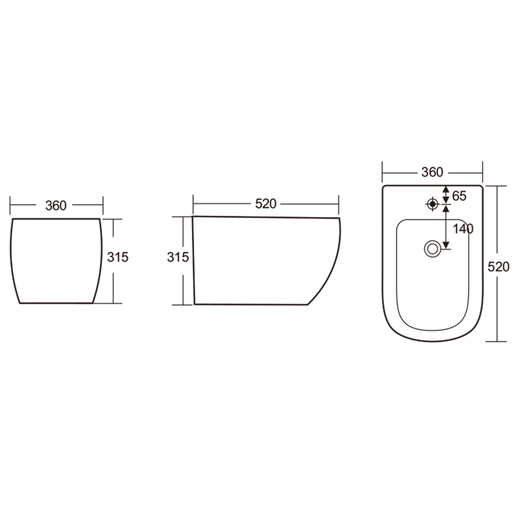 Биде Iberica Blanca Bilbao Bide IB.BLA.B12 подвесное, белый