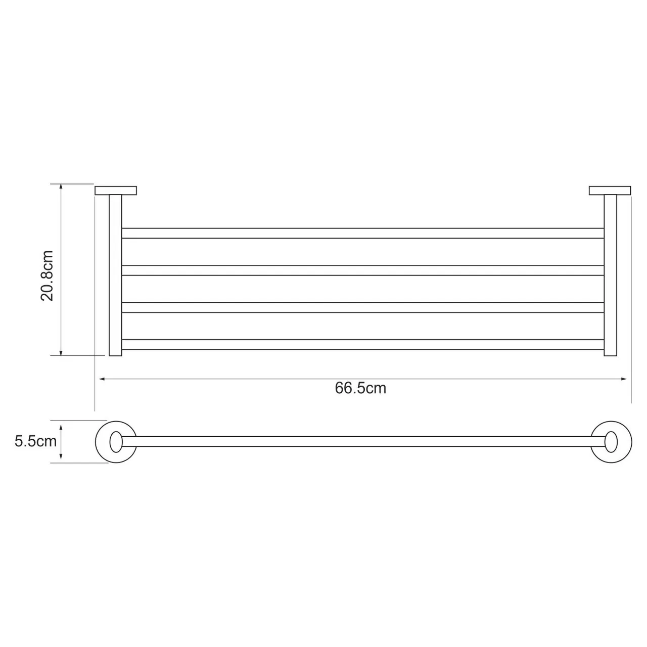 Полка для полотенец WasserKraft Rhein K-6211 хром