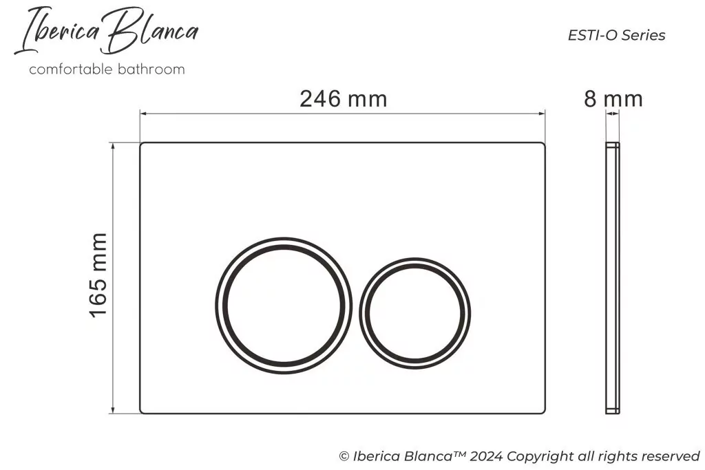 Кнопка смыва Iberica Blanca ESTI-O IB.B082.003.002 механическая, хром от магазина Vanna-Vanna.ru!