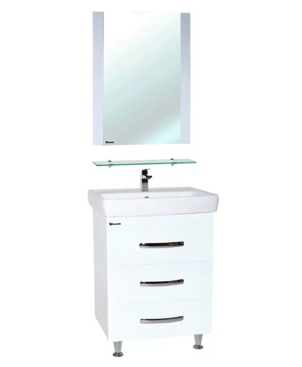 Мебель для ванной Bellezza Рокко 60 комплект, напольный, белый