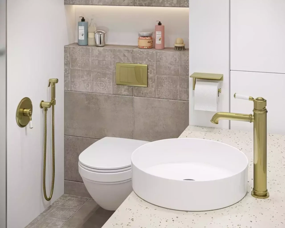 Смеситель с гигиеническим душем Timo Arisa 5309/02SM antique Антик от магазина Vanna-Vanna.ru!