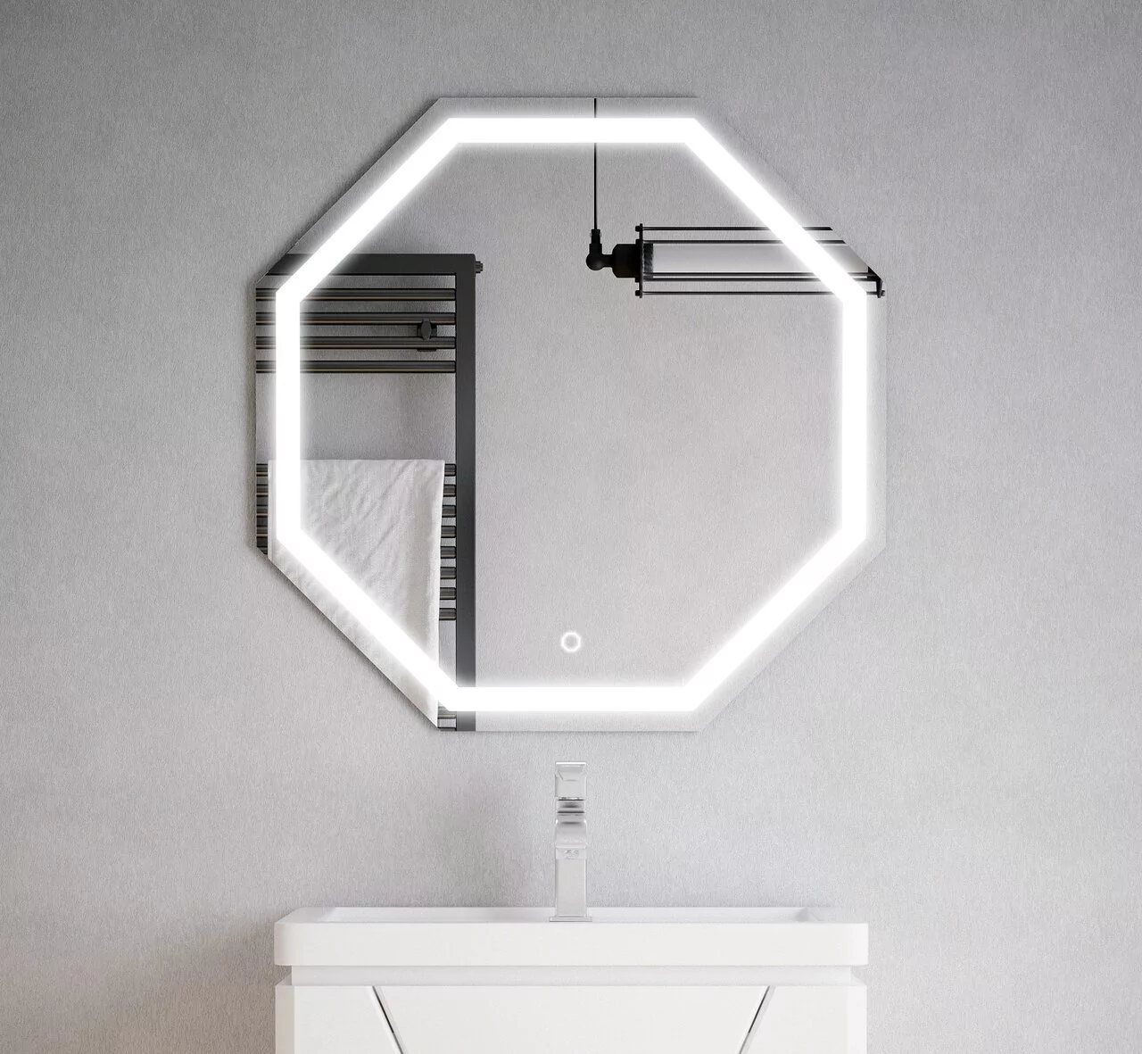 Зеркало Corozo Каре 700х700 свет, сенсор