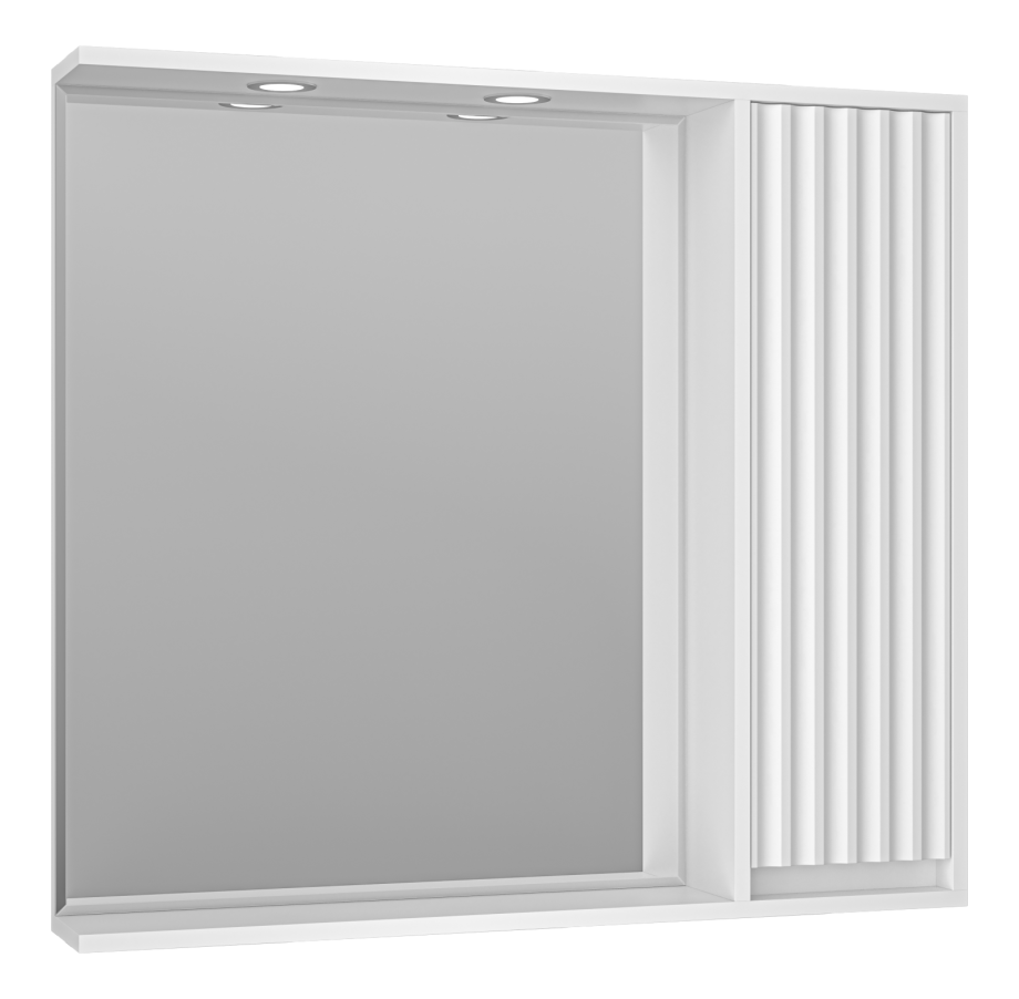 Зеркало с шкафчиком Brevita Balaton 90 R, белый