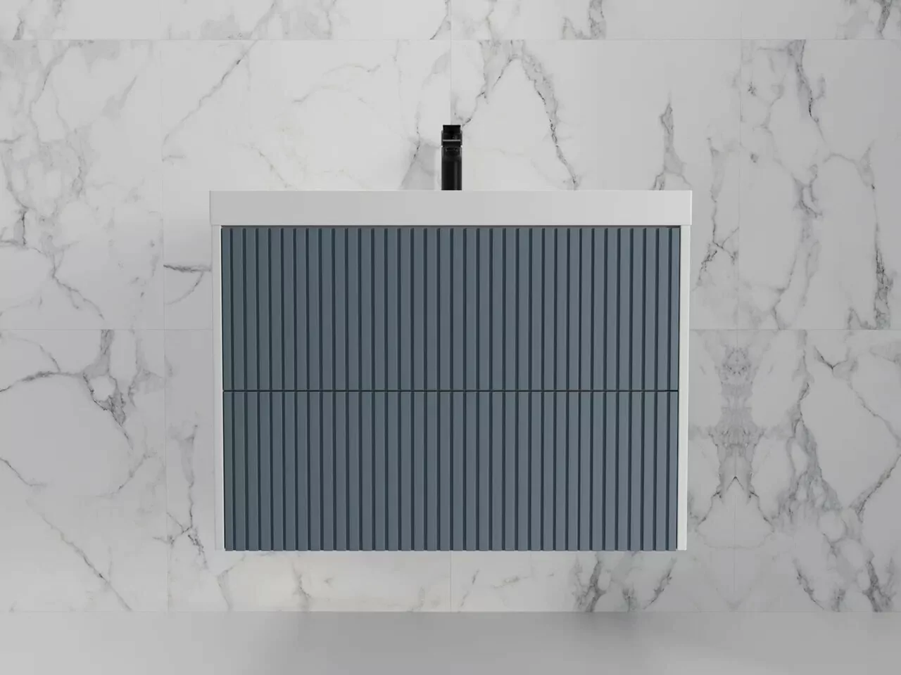 Тумба подвесная Style Line Стокгольм 80 с раковиной Classic 80, графит софт