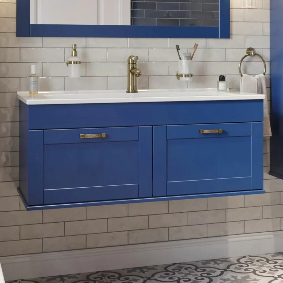 Тумба с раковиной Sanflor Ванесса 105 подвесная, индиго Тумба с раковиной Sanflor Ванесса 105 подвесная, индиго