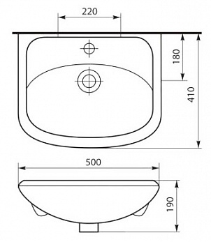 Тумба с раковиной Misty Уют 50 белый