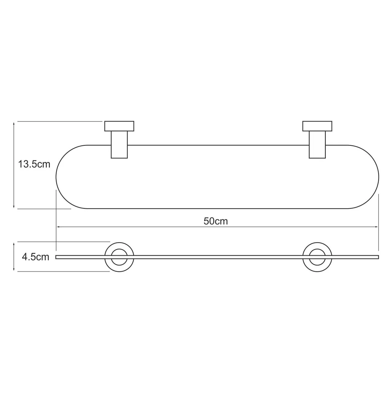 Полка WasserKraft Donau K-9424 хром