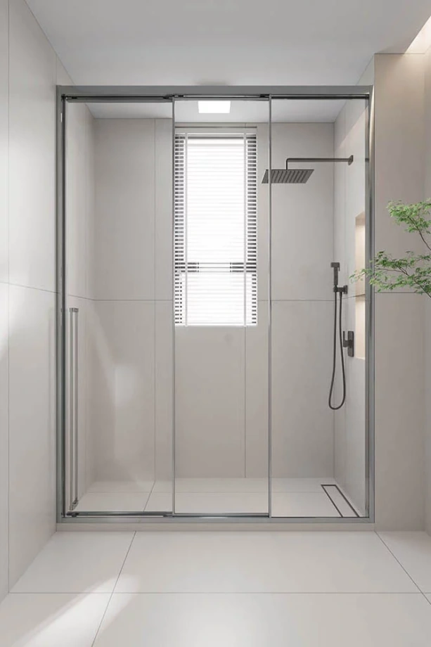 Душевая дверь раздвижная Veconi Premium Prato 300 CH-R, 1200х2000, хром, стекло прозрачное